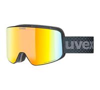 Uvex pyrit FM - maschera da sci per adulti - categoria di filtro 3 - campo visivo ampliato, privo di appannamenti - black matt dl/red-clearS3 - one size