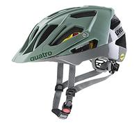 uvex quatro cc MIPS, casco MTB sicuro unisex, sistema MIPS, cchermo regolabile, moss rhino, 52-57 cm