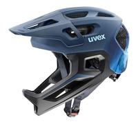 uvex react jr. fullface - casco bicicletta leggero per bambini - regolazione individuale delle dimensioni - interni lavabili - dusk blue matt - 52-56 cm