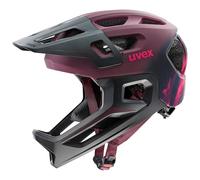 Uvex React Jr Fullface Junior Mtb Helmet Viola 52-56 cm Bambini Cranberry Matt