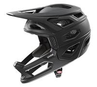 uvex revolt, casco MTB superleggero unisex, regolazione individuale delle dimensioni, mentoniera removibile, all black matt, 52-57 cm