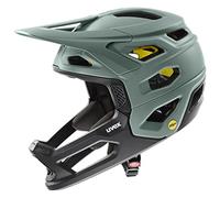 uvex revolt MIPS, casco MTB superleggero unisex, sistema MIPS, regolazione individuale delle dimensioni, moss green-black matt, 57-61 cm