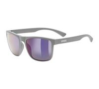 Occhiali Uvex Rookie grigi con lente a specchio blu