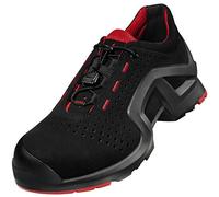 UVEX Scarpa Bassa 1 X-tended Support S1 SRC W11, Sicurezza Unisex-Adulto, Nero Rosso, 43 EU