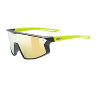 Uvex skyrise jr., occhiali sportivi Unisex bambino, black-yellow matt, one size