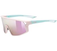 Occhiali Uvex Skyrise blu con lente specchiata rosa bambini
