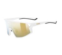 uvex skyryse - occhiali sportivi per adulti - forte protezione UV - con miglioramento del contrasto - white matt/gold mirror - one size