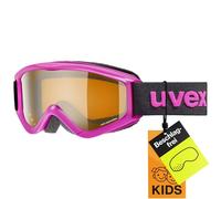 Uvex speedy pro - maschera da sci per bambini - categoria di filtro 2 - privo di appannamenti - pink sl/lasergold - one size