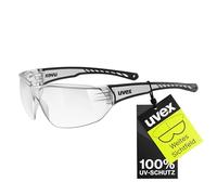 Uvex sportstyle 204, occhiali sportivi unisex, specchiato, comfort senza pressione e tenuta perfetta, clear/clear, one size