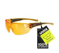 Uvex sportstyle 204, occhiali sportivi unisex, specchiato, comfort senza pressione e tenuta perfetta, orange/orange, one size