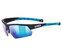 Uvex sportstyle 224 Set, occhiali sportivi unisex, incl. lenti intercambiabili, incl. lenti intercambiabili con indice di filtrazione 0, 1 e 3, black blue/blue, one size