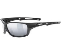 Occhiali da sole UVEX Sportstyle 232 P nero opaco/polavision argento a specchio
