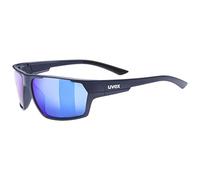 Uvex sportstyle 233 P, occhiali sportivi unisex, polarizzato, specchiato, deep space matt/blue, one size