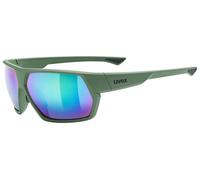 uvex sportstyle 238, occhiali sportivi Unisex adulto, moss matt/mirror green, one size