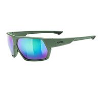 uvex sportstyle 238, occhiali sportivi Unisex adulto, moss matt/mirror green, one size
