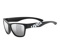 Uvex sportstyle 508, occhiali da sole per bambini, specchiato, in ascia, black matt/silver, one size