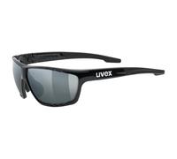 uvex sportstyle 706, occhiali sportivi unisex, specchiato, campo visivo privo di appannamenti, black/silver, one size