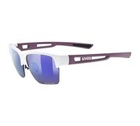 uvex sportstyle 805 CV, occhiali outdoor unisex, con miglioramento del contrasto, specchiato, pearl prestige matt/plasma, one size