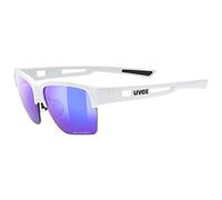 Uvex sportstyle 805 CV, occhiali outdoor unisex, specchiato, con miglioramento del contrasto, white/plasma daily, one size