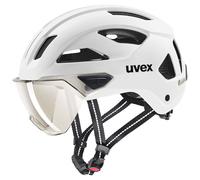 Uvex Stride Visor, casco da bici, bianco 53-56cm White
