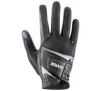 uvex sumair, guanti da equitazione flessibili unisex, robusti, ventilazione ottimale, black-silver, 8