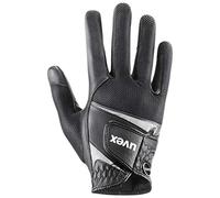 uvex sumair, guanti da equitazione flessibili unisex, robusti, ventilazione ottimale, black-silver, 9