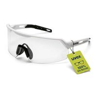 Uvex Ultrashield, occhiali protettivi - antigraffio e antiappannamento, sportivi da lavoro e da stiro con protezione UV al 100%, antiscivolo e comodi
