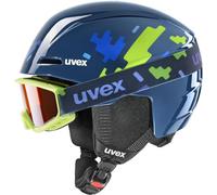 Set di casco e occhiali Uvex Viti set 2023 Dimensioni del casco: 51-55 cm / Colore: blu/verde