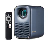 UVISION Proiettore intelligente AllPlay con Google TV, licenza Netflix, nativo 1080p Full HD, WiFi e Bluetooth, messa a fuoco automatica, Keystone automatico, Dolby Audio, portatile, con custodia, per