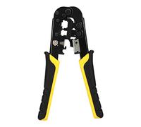 Uvital - Pinza per spelafili a doppio modulare, per crimpare Cat 5, RJ45, RJ12, RJ11, RJ9, 8P/6P, connettori a mano per tagli, strisce e crimpature, 2 tipi di spine in 1