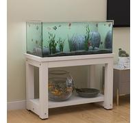 UVPSJDE Supporto per Acquario A 2 Livelli, Supporto da Pavimento per Acquario, Scaffale Multifunzionale per Terrario, Facile da Montare, per La Casa O L'Ufficio(Brown,90x40cm/35.4x15.7in)