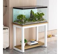 UVPSJDE Supporto per Acquario A Doppio Strato,scaffale Multifunzionale,Telaio in Acciaio Rinforzato per Una Forte capacità di Carico,Impermeabile E Antiruggine(65x40cm/25.6x15.7in)