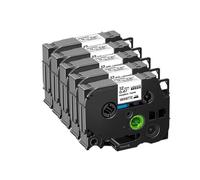 UVQAPXWD 3/5/10 pz FA231 FA241 12/18mm Ferro Su Nastri In Tessuto FA3 FA3R FA4 FA4R Compatibile Con Stampante di Etichette PTH110 per il Numero di Parte FA231 FA241(5PK Black on White)