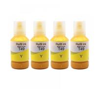UVQAPXWD 4 pezzi 140ML T49 T49M T49H T49N T49L T49P inchiostro sublimatico compatibile con i modelli di stampante F170 F570 F571 T3100x T3170 F100, F500 F550 F560 F561 F160(4pcs-140ML-Y)