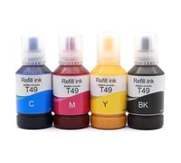 UVQAPXWD 4pcs 140ml T49 T49M T49H T49N T49L T49P Sublimation Ink Compatibile con F170 F570 F571 T3100X T3170 F100, F500 F550 F560 F561 F160(4pcs-140ML-CMYK)
