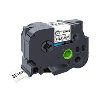 UVQAPXWD Nastro per etichette 18mm 24mm 36mm Nero su trasparente Compatibile con i nastri stencil STe-141 STe-151 STe-161 per stampante(36mm)
