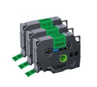 UVQAPXWD Nastro per etichette TZe231 3PK 10PK bianco per stampante di etichette compatibile con i modelli di stampante Tze 231 Tze221 Tze211 TZe231(3PK Black on Green)