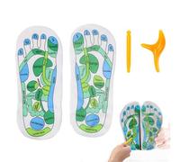 UVVRUR Calzini per massaggio ai piedi, per digitopressione Reflexology, con strumenti di massaggio, con zone riflesse, set per una migliore salute del piede, calzini unisex