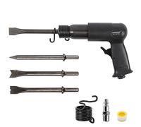 UW-AH190 - Kit martello pneumatico a canna media con fermo a cambio rapido e 5 scalpelli, corsa 2-5/8 pollici, 3500 BPM, peso leggero
