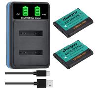 Uwayor 2 Pezzi 3.7V 1200mAh EN-EL19 EN EL19 Caricabatterie USB Ricaricabili per Nikon Coolpix S2600 S2700 S3100 S3500 S4100 S4150 S4400 S5200 S6400 S6900