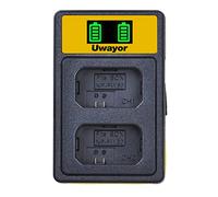 Uwayor NP-FW50 - Caricatore per fotocamera, USB, Dual Slot per Sony A6000 A6500 A6400 A6300 A5000 A5100 A7 A7II A7SII A7 /S2 A7/2 A7RII A55 A510 RX10II