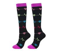 Uwdiohq Calzini A Compressione Da Donna Per La Circolazione Delle Donne E Degli Uomini Cose Regalare Alla Migliore (Purple, L) Calze Cotone Gambaletti Caldo Spiritose Calzettoni Bianchi