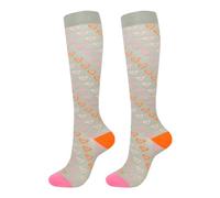 Uwdiohq Calzini A Compressione Da Donna Per La Circolazione Delle Donne E Degli Uomini Cose Regalare Alla Migliore (Orange, L) Calze Cotone Lunghe Colorate Alte Calzettoni Simpatici Antimicotici