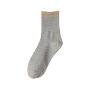 Uwdiohq Calzini Da Donna E Uomo In Cotone Giapponese A Tubo Lungo Cotone, Stile College, Sportivi Studente Autoreggenti Nere 50 (Grey, 18-40) Corti Antiscivolo Bambino Estivi Bianchi Calze Corte