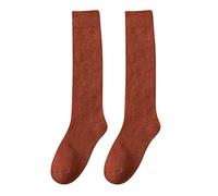 Uwdiohq Calzini Da Donna In Cotone Leggero Tenere Al Caldo Cuscino Fedi Nuziali Grande (B, One Size) Calze Gambaletto Gambaletti Neri Bianche Lunghe Ginocchio Regali Originali Per Amiche