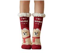 Uwdiohq Calzini Da Pantofola Morbidi Caldi Donna Con Fodera In Pile Fuzzy Winter (D, One Size) Calze Corte Filo Di Scozia Sportivi Gambaletto Caldo Cotone Termici Medi Calde Brillantinate Per