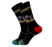 Uwdiohq Calzini Da Uomo E Donna, Caffè Con Frutta Geometrica Per Adulti, Astronauta Cosa Regalare Alla Mamma Natale (Black, One Size) Antiscivolo Pilates Estivi Donna Cotone Senza Elastico Calze