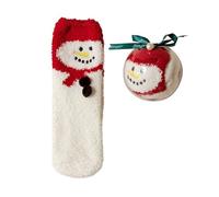 Uwdiohq Calzini Di Compleanno Con Velluto E Natale Acrilici In Corallo Addensato Per Uomo Donna Regali Coppia Anziana (Beige, Onesize) Pilates Calcio Fantasmini Trekking Calze Corte Cotone