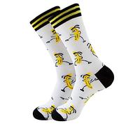 Uwdiohq Calzini Divertenti Da Uomo Donna Fantastici Casual In Cotone Calze Nere Velate Autoreggenti (A, One Size) Sportivi Calcio Corti Senza Elastico Antiscivolo Bambino Neri Infermiera Calzino