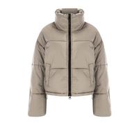 Uwdiohq Cappotto Da Donna In Cotone Con Colletto Tinta Unita Piumino Alla Sottile Eco Pelliccia Lunga (White, L) Invernale Giacca Elegante Autunno Blauer Giubbotto Sintetico Lungo 100 Grammi